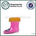 bota de lluvia de látex / botas de lluvia para niños de invierno cálido / \ C-705